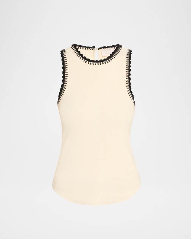 Lizzie Crochet-Trim Tank Top